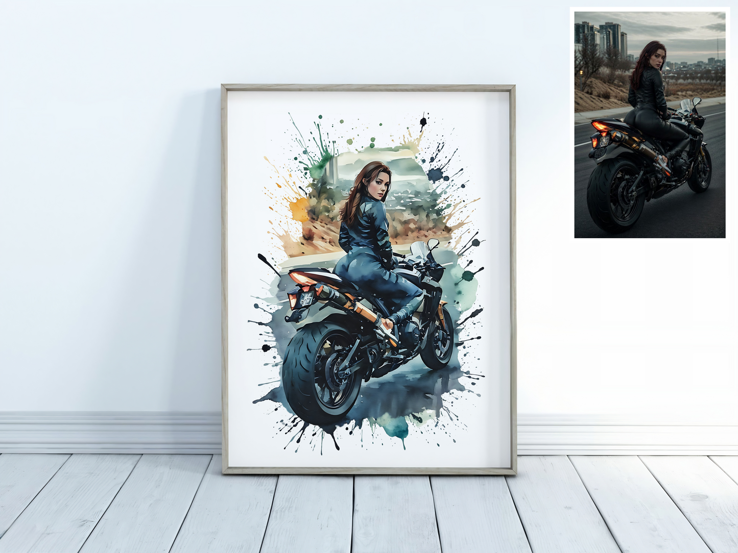 Personalized Watercolor Car Portrait – Custom Vehicle Painting from Your Photo