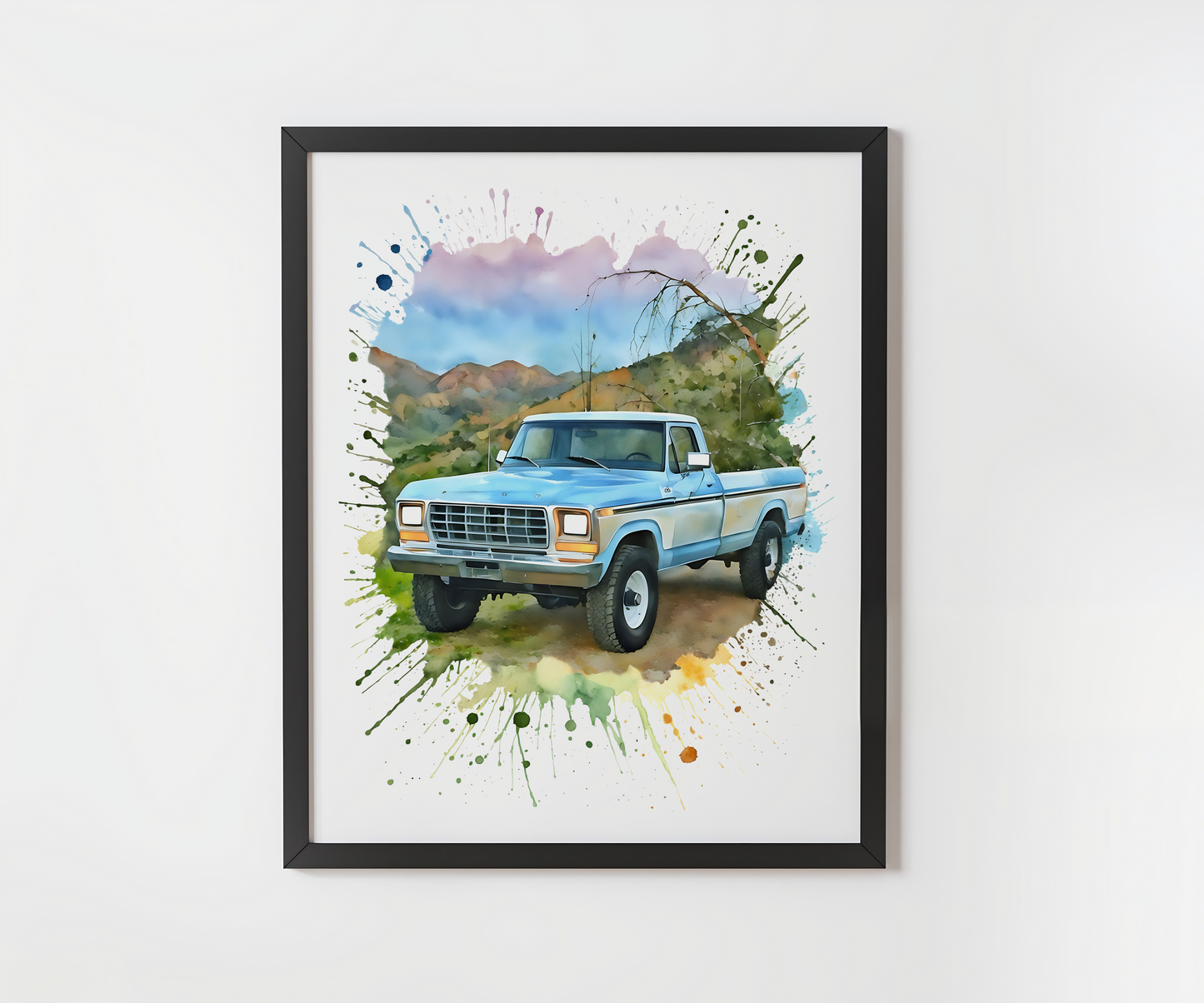 Personalized Watercolor Car Portrait – Custom Vehicle Painting from Your Photo