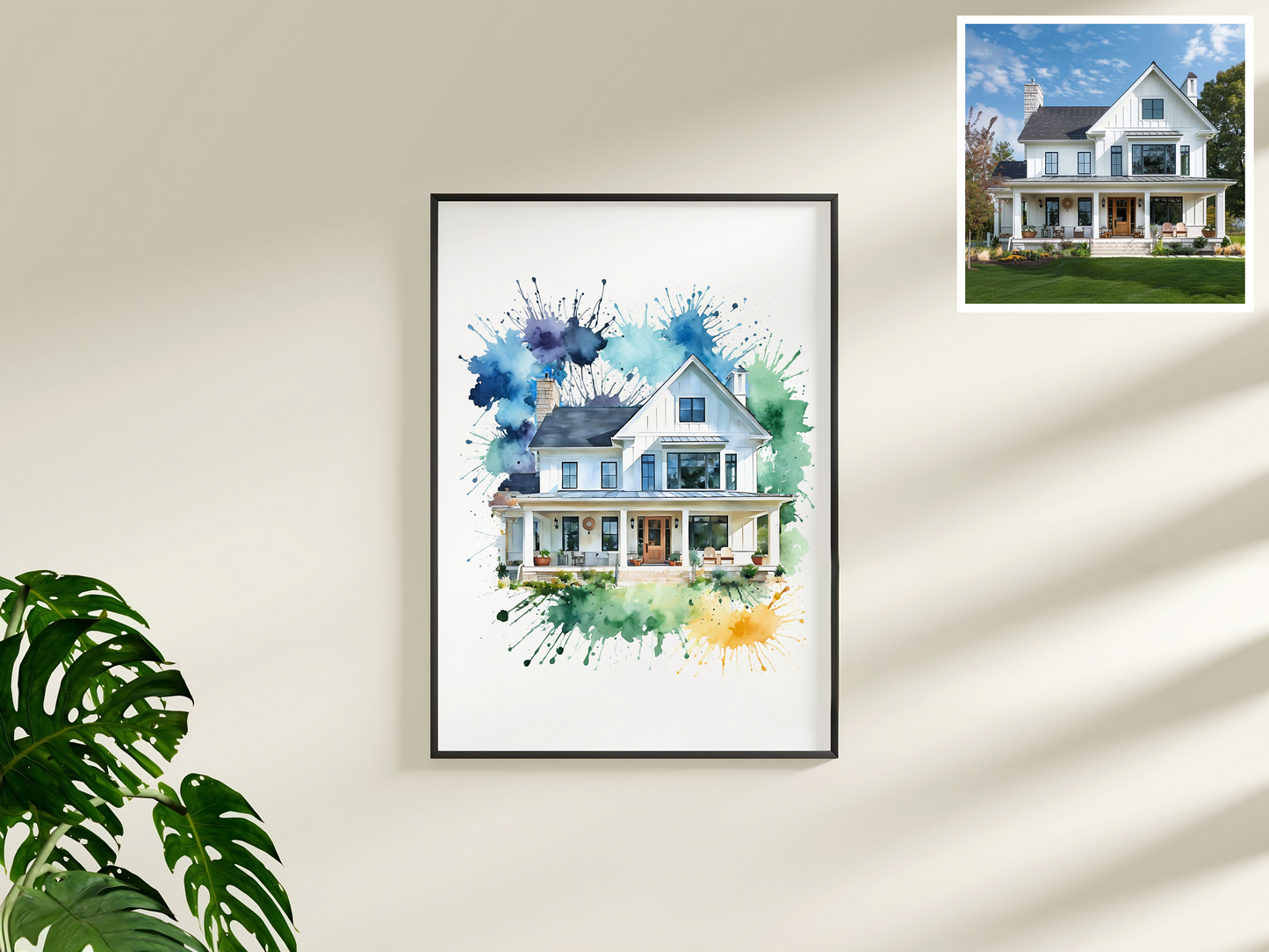 Custom Watercolor House Portrait, First Home Gift, Venue painting