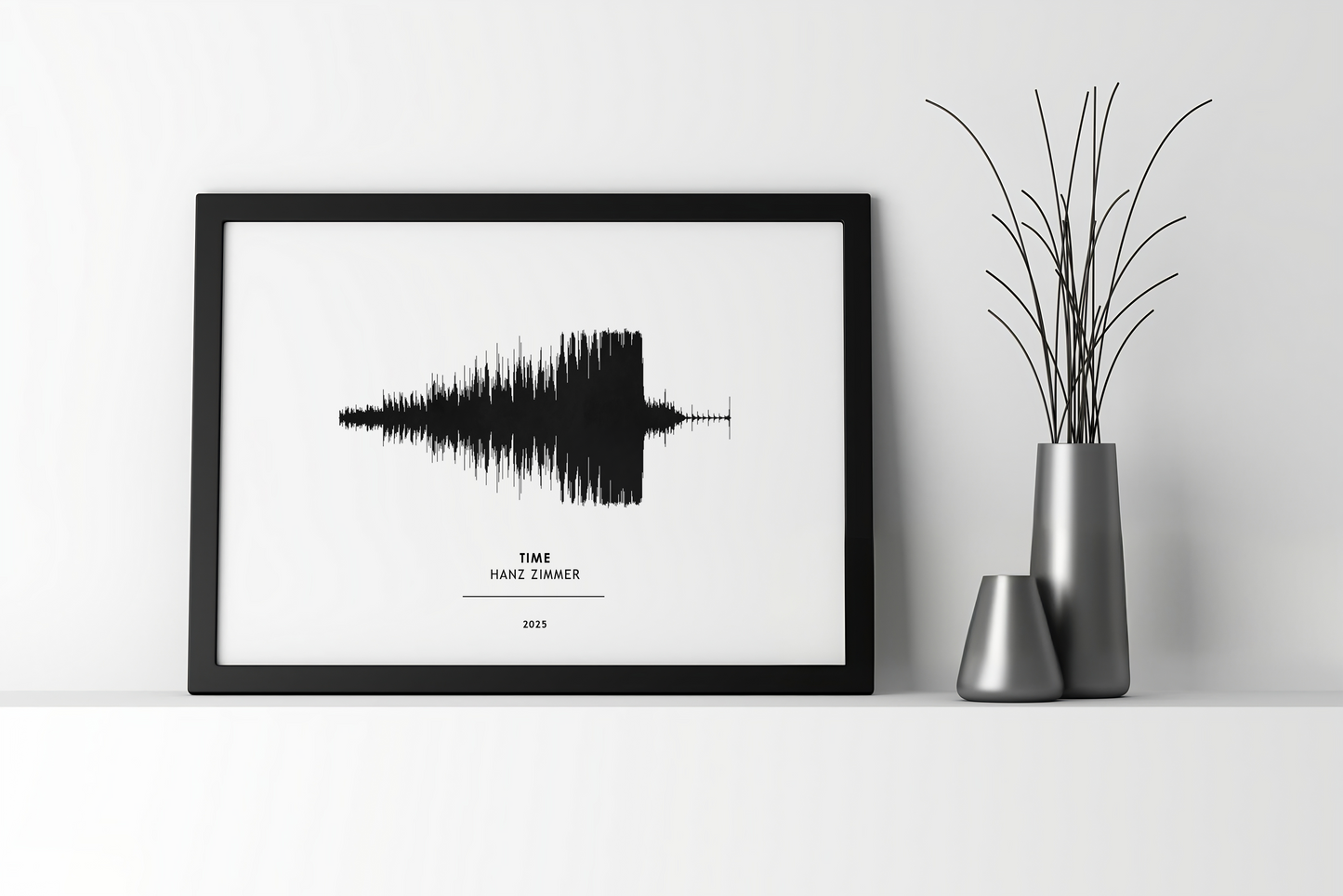 Personalised sound Wave Art Print with Your Song Choice and Playable QR Code