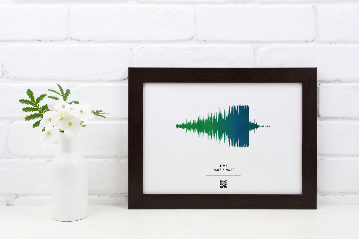 Personalised sound Wave Art Print with Your Song Choice and Playable QR Code