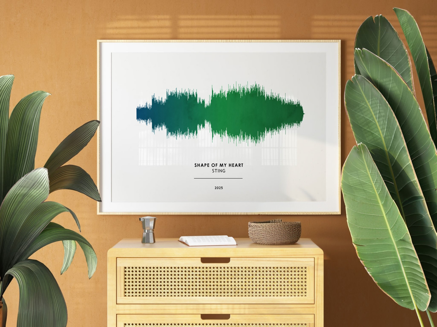 Personalised sound Wave Art Print with Your Song Choice and Playable QR Code